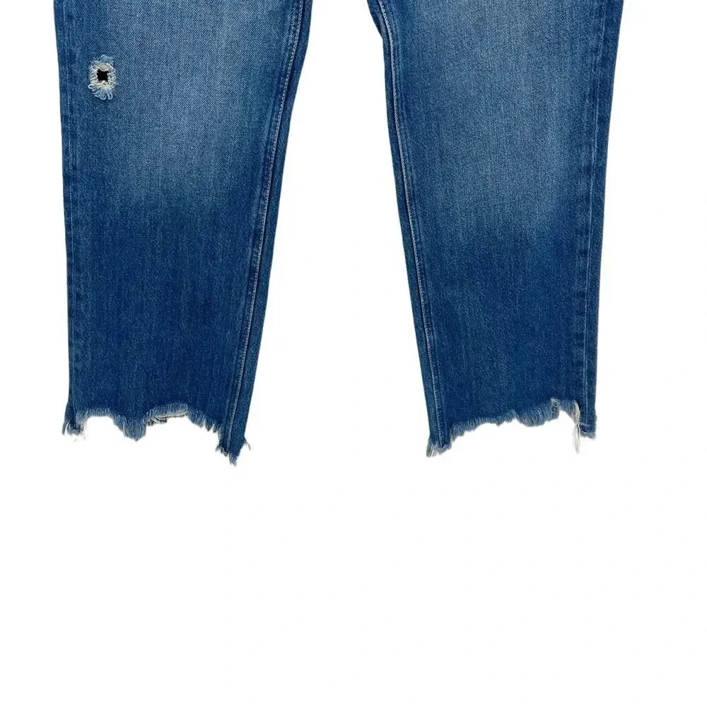 Free‎ People Maggie Straight Jeans Sequoia Blue Denim Size 28